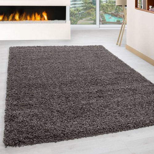 Ay life 1500 taupe 200x290cm jednobojan shaggy tepih