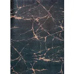  Ber. PORTE 2007 crno-zlatni moderni tepih 80 x 150 cm