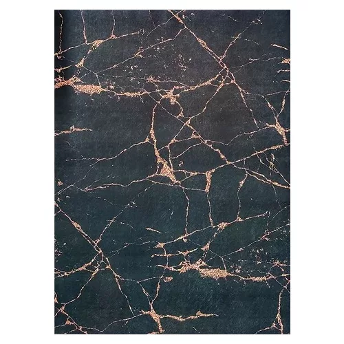  Ber. PORTE 2007 crno-zlatni moderni tepih 80 x 150 cm