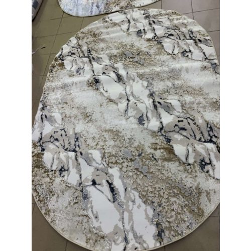  Bolti 1. Athens 7125 Krem-bež ovalni 80x150cm Moderni tepih
