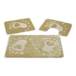  Kupaonski tepih 3 dijela - DEN Beige Footprint
