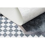  Bolti 21. ANDRE 1863 perivi tepih dijamant, geometrijski protuklizni - bijelo/crno 120x170 cm