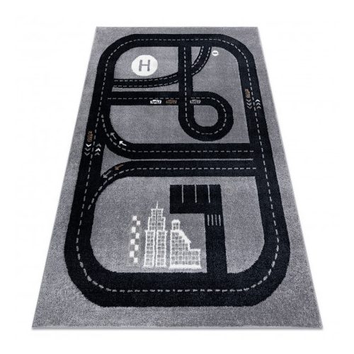  Trgovina 9. Tepih FUN Track za djecu, ulica, gradsko siva 140x190 cm