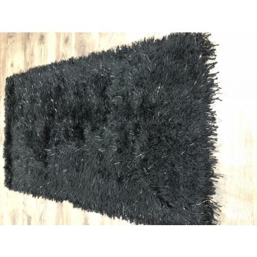 Bolti T2. Mala crne 170X240Cm Luxus Shaggy tepih