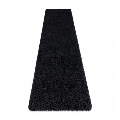  Trgovina 21. Tepih, staza SOFFI čupavi 2cm crni -80x300 cm