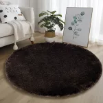 OKRUGLI ČUPAVI Tepih PROMJERA 67cm ČOKOLADA