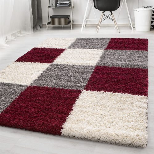 Bolti 4. Ay life 1501 crvena 120x170cm - kockás shaggy tepih