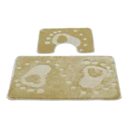  Kupaonski tepih 2 dijela - DEN Beige Footprint
