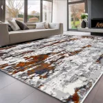  Den Sunset 1058 L. Sivo-zlatni 60x110cm moderan tepih