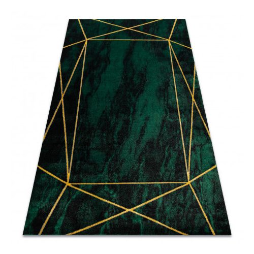 Bolti 16. EMERALD tepih 1022 glamour, elegáns geometriai, márvány üveg zelena / arany 160x220 cm