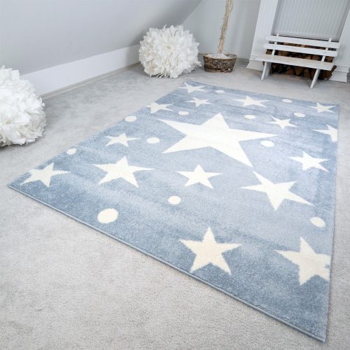 Bolti T2. Gyerektepih akció, EPERKE 133x190cm stars kék kis csillagos tepih