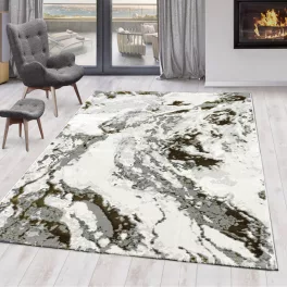 Sunset 8441 bijela-zelena 60x110cm  modern tepih