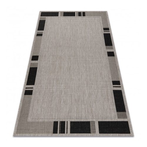 Bolti 16. Tkani sisal floorlux tepih 20195 srebrni / CRNI 140x200 cm