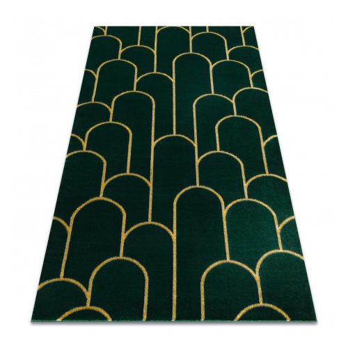 Trgovina 21. Tepih EMERALD 1021 glamour, elegantni art deco, stakleno zelena / zlatna 80x150 cm