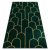 Trgovina 21. Tepih EMERALD 1021 glamour, elegantni art deco, stakleno zelena / zlatna 80x150 cm