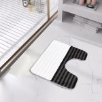  Kupaonski tepih 2 dijela - DEN sivo na pruge