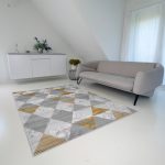 Bolti Nr. Modern tepih akcija, ZARIF 9928 siva-arany 80x150cm