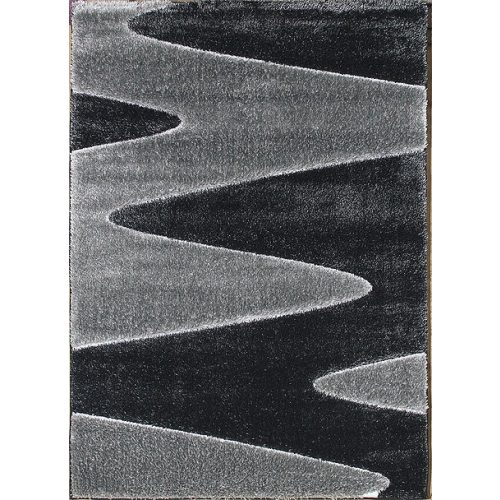 Shop T4. Shaggy, Ber Seher 3D 2652 140X190Cm crne-siva tepih
