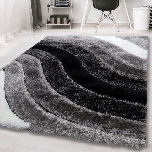 Trgovina 7. LUKSUZNI TEPIHI SHAGGY SHAGGY, Den. Elvira 1136 siva 60 setova=60x220+2 komx60x110cm