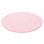 Ay Life 1500 Ružičasti 200Cm Jednobojni Okrugli Shaggy Tepih