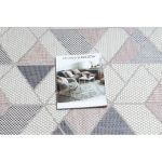  Trgovina 6. Tkani tepih od sisala SION runner Geometric, trokuti 3006 ravno tkani ecru / roza 60x250 cm