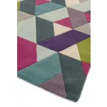 ASY Funk tepih 120x170cm 02 Chevron plava zelena