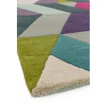 ASY Funk tepih 120x170cm 02 Chevron plava zelena