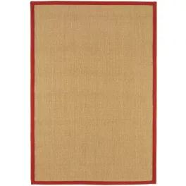 ASY Sisal 160x230cm Linen/crvena tepih
