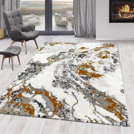   Sunset 8441 bijela-Arany 80szett=80x250cm+2dbx80x150cm modern tepih