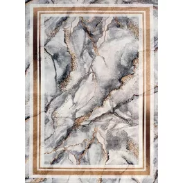 Ber Porte 2001 siva-arany 60x100cm- vékony modern tepih