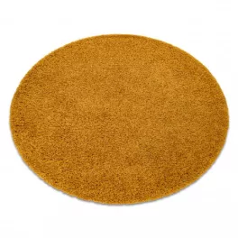  Tepih SOFFI krug čupavi 5cm zlatni krug 160 cm