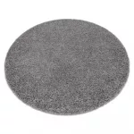  Tepih SOFFI krug čupavi 5cm sivi krug 80 cm