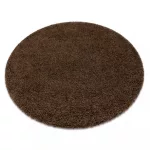  Tepih SOFFI krug čupavi 5cm smeđi krug 80 cm