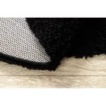 Tepih SOFFI krug čupavi 5cm crni krug 80 cm