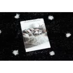 tepih FLUFFY 2370 shaggy pontok - antracit / bijela 160x220 cm