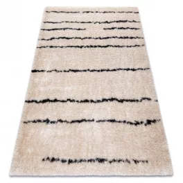 tepih FLUFFY 2371 shaggy csík - krem / antracit 160x220 cm