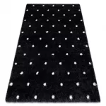 tepih FLUFFY 2370 shaggy pontok - antracit / bijela 140x190 cm