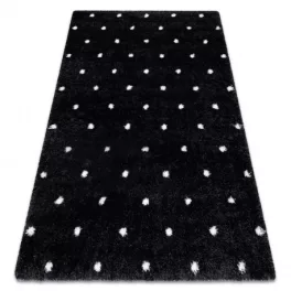   tepih FLUFFY 2370 shaggy pontok - antracit / bijela 120x170 cm