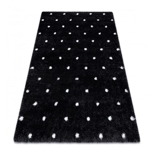 tepih FLUFFY 2370 shaggy pontok - antracit / bijela 120x170 cm