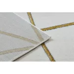 EMERALD tepih 1013 glamour, elegáns geometriai krem / arany 200x290 cm