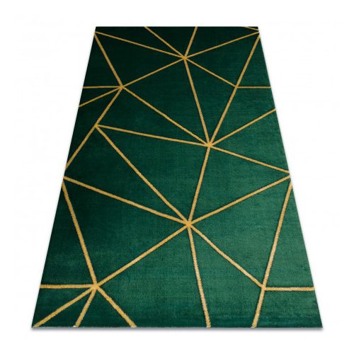 EMERALD tepih 1013 glamour, elegáns geometriai üveg zelena / arany 200x290 cm