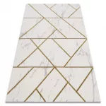 EMERALD tepih 1012 glamour, elegáns geometriai, márvány krem / arany 200x290 cm