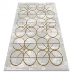 EMERALD tepih 1010 glamour, elegáns körökben krem / arany 200x290 cm