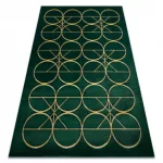 EMERALD tepih 1010 glamour, elegáns körökben üveg zelena / arany 200x290 cm