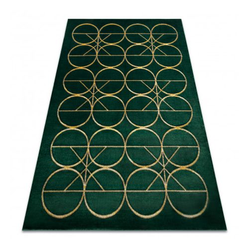 EMERALD tepih 1010 glamour, elegáns körökben üveg zelena / arany 200x290 cm