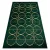 EMERALD tepih 1010 glamour, elegáns körökben üveg zelena / arany 200x290 cm