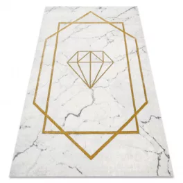   EMERALD tepih 1019 glamour, elegáns gyémánt, márvány krem / arany 200x290 cm