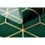 EMERALD tepih 1014 glamour, elegáns kocka üveg zelena / arany 180x270 cm