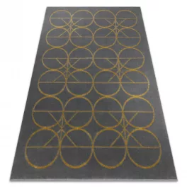   EMERALD tepih 1010 glamour, elegáns körökben siva / arany 180x270 cm