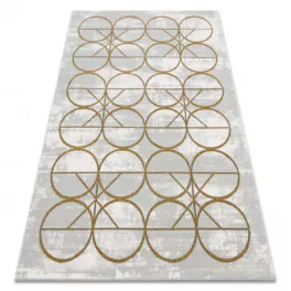   EMERALD tepih 1010 glamour, elegáns körökben krem / arany 180x270 cm